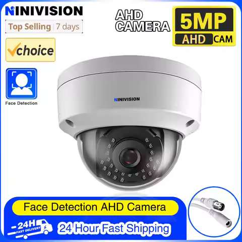 H.265 5MP Surveillance CCTV Camera Vandalproof 5MP HD Camera Motion Face-Detection IR Cut Night Visi