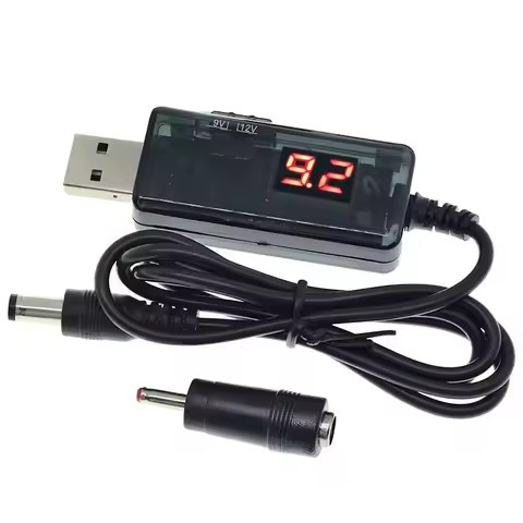 USB Boost Converter DC 5V to 9V 12V USB Step-up Converter Cable + 3.5x1.35mm Connecter For Power Sup
