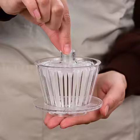 Basket Coffee Dripper Crystal Eye Pour Over Coffee Filter 1-2 People Acrylic Coffee Filter Cup Filte