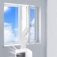 CHUSIY ขอบยางติดหน้าต่าง400ซม. พร้อมซิปและกาว AC แบบพกพาเครื่องอบผ้าเครื่องปรับอากาศป้องกันแลกเปลี่ยนอากาศ