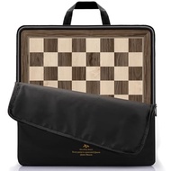 A&A 21.25" Professional Wooden Tournament Chess Board/Walnut & Maple Inlaid / 2.25" Squares w/o Nota