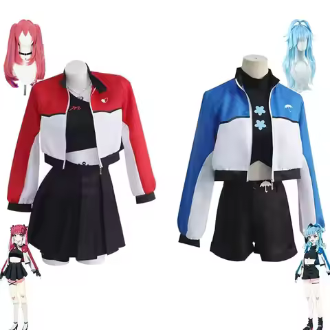 Hololive Houshou Marine Kobo Kanaeru Cosplay Costume Wig Blue Red Woman Man Adult VTuber Daily Outfi