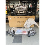 Toyota alphard anh10 2003 2007 convert agh30 2015 bodykit body kit front rear bumper head lamp led g