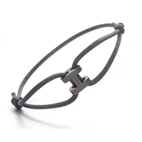 Letter H Darth Vader Steel Rope Bracelet