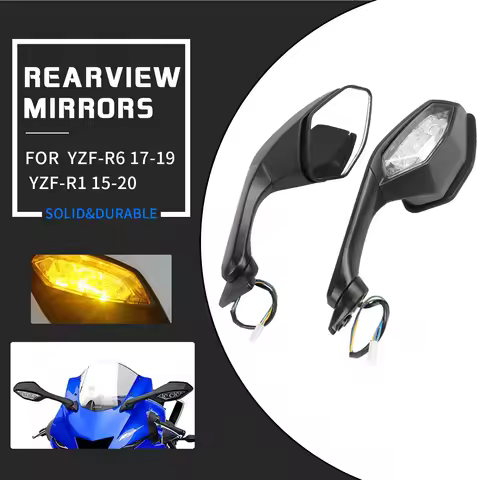 Motorcycle Rearview Mirrors Rear View For Yamaha YZF-R1 R1M 2015-2025 YFZ-R6 17-25 Moto Foldable Tur