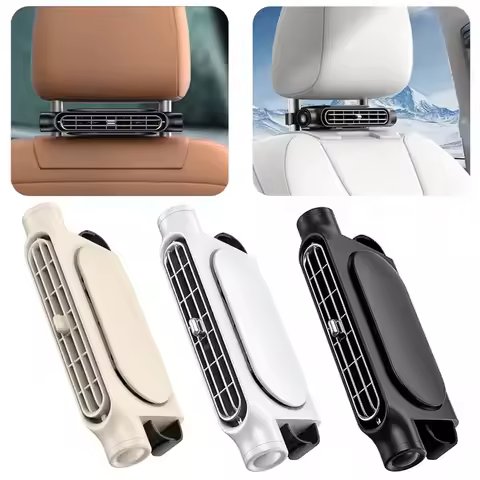 Car rear pillow fan usb plug-in Car seat fan 3 Speed adjustable car headrest cooling air fan portabl