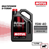 MOTUL Multipower D-Turbo 10W30 | 15W40 7L Technosynthese CK-4 Diesel Engine Oil