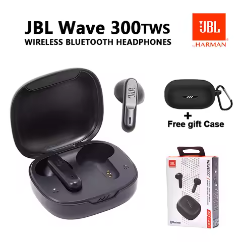 Original JBL Wave 300TWS Wireless Bluetooth Headphones Music Gaming Headset W300 Sports Running Earp