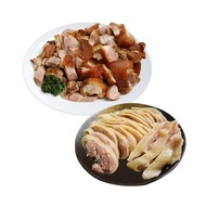 【築地一番鮮】屏東正源萬巒豬腳1.2kg+超大去骨醉雞腿400gx2隻(孝親必備)