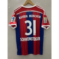 14-15 Bayern Munich LEWANDOWSKI ROBBEN LAHM SCHWEINSTEIGER Top Quality Home Retro Football Jersey cu