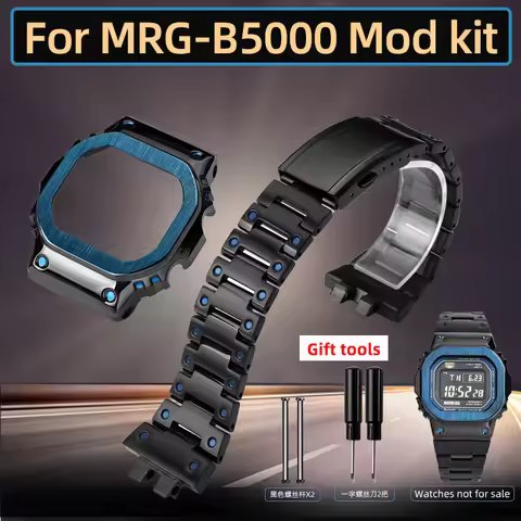 MRG-B5000 Mod kit for Casio G-SHOCK 3501 MRG-B5000BA-1 stainless steel case bezel bracelet Metal str