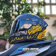 SPYDER CORSA TEAM PAYAMAN (Matte Black/Yellow) Full Face - Dual Visor with FREE Clear Lens & Bonet