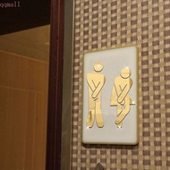 QQMALL Toilet Entrance Sign DIY Funny For Home Hotel Bar 3D Mirror Room Decal Bathroom Decor Toilet Sticker