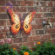 [mayhome] 4Pcs Outdoor Metal Butterfly Wall Decorations Garden Fence Patio Wall Art Set for Home Yar