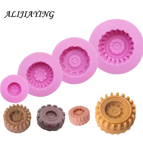1Pcs Silicone Mold Tires Wheel Chocolate Cake Molds Car Tyre Shape Fondant Cake Decorating Tools Res