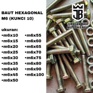 Hexagonal bolts m6 length 1cm to 10cm / Key bolts 10 m6 bolt hex screw m6 nut
