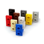 10pcs/Lot Plate 1x1 with 1.5 Plate 1x2 Upwards Building Blocks Bricks MOC Parts Toys For Bracket Com