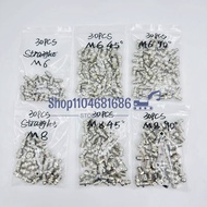 30pcs M6/M8/M10 Stainless Steel Grease Nipple SS201 SS304 Metric External Thread Straight Elbow Type