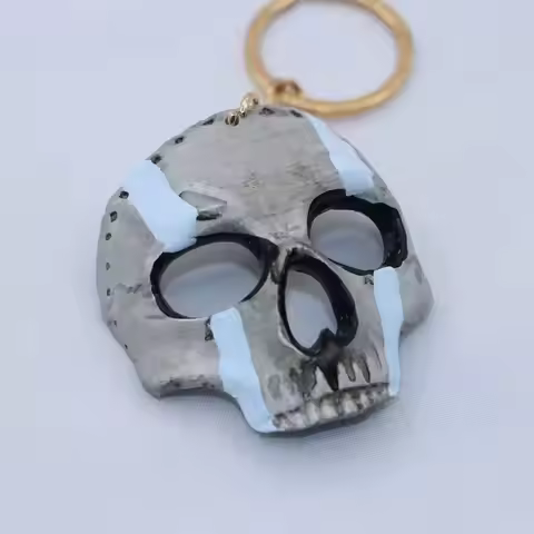Anime Call of Duty: Ghosts Simon Riley Mask Keychain Backpack Pendant Car Keyring Prop Cosplay Birth