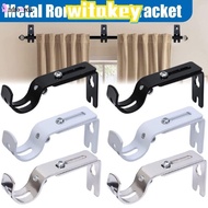 WITAKEY 1pc Curtain Rod Brackets, Hardware Metal Curtain Rod Holder,  Hanger for 1 Inch Rod Adjustable Home Window Curtain Rod Support for Wall