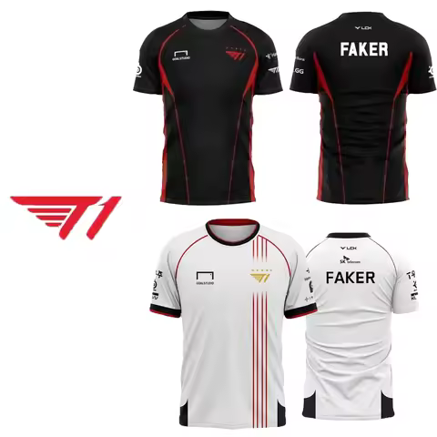 Faker Jersey T1 Team Champion T-shirts 3D LOL Esports Lck Print Professional Players Training Clothi