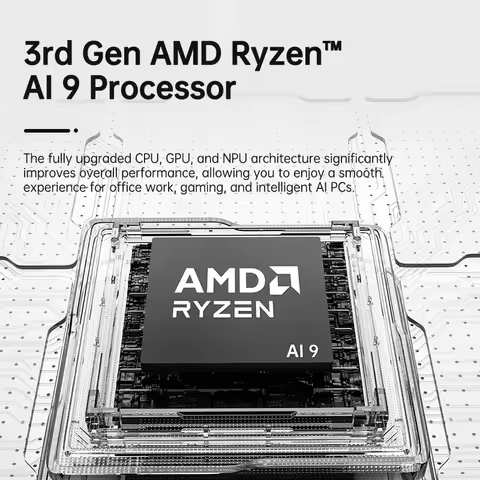 Topton Metal Mini PC Gaming AMD Ryzen AI 9 HX 470 370 7 PRO 360 USB4 2x2.5G LAN 2xM.2 PCIe NUC Windo