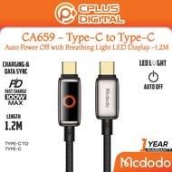 Mcdodo CA659/CA665/CA667/CA668 Auto Power Off With Breathing Light LED Display Cable 1.2M
