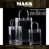 Transparent Bag PVC Tote Bag / Gifts Clear Bag PVC Clear Tote Bag