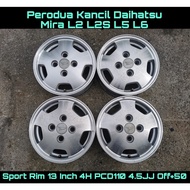Sport Rim 13 Inch 4H PCD110 4.5JJ Offset+50  For Perodua Kancil Daihatsu Mira L2 L2S L5 L6