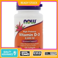 Now Foods Vitamin D-3 1000 / 5000 / 10000 IU 120 / 240 / 360 Softgels (Vitamin D3 / D 3 strong bones