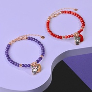 Kuromi 特別版 客製化刻字 純銀寶石珠飾手鍊 (2色)