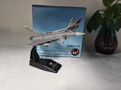 1:100 EF-2000 Eurofighter Typhoon Fighter Model & Display Stand Collection Gift EF 2000 Alloy Model 