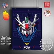 (Ready Stock) Mobile suit Gundam 144 RX-78-2 / RX78-2 / RX78 2 Gundam wall poster sticker deco poste
