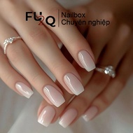 Nailbox Fu2Q - Fresh White Pointed Fake Nails
