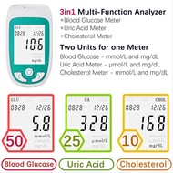 Speed 3 In 1 Multi-Function Cholesterol Meter Home Blood Gicose Monitor Kit Uric Acid Detection