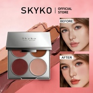 SKYKO 3-IN-1 4-colour Blush Palette Waterproof  Highly Pigmented and Easy to Smudge 67g