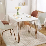Clear Plastic PVC Tablecloth 0.75mm Thick Quality Transparent Kitchen Dining Table Cover Anti-Stain 