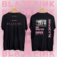 BLACKPINK 2025 WORLD TOUR <DEADLINE> เสื้อยืดคอกลมพิมพ์ลายสบายหลายสี S-5XL