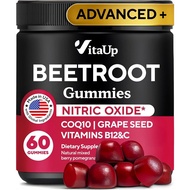 Beet Root Gummies – Beet Gummies – Red Beets plements with Beetroot, Grape Seed, Coq10, Vitamin C & 