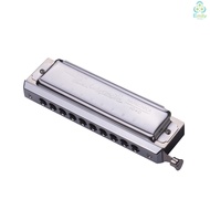 40 Tones ♢ 10 Holes Exquisite Key Box Chromatic Swan Harmonica of C Silver with