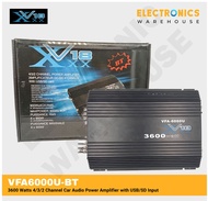 XxxV18 VFA6000U BT 3600 Watts 4/3/2 Channel Car Audio Power Amplifier with USB/SD InputBluetooth