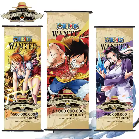 Bandai One Piece Poster Hanging Picture Luffy Nami Zoro Two-dimensional Peripheral Wallpaper Decorat