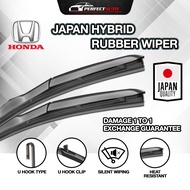 (1 PAIR) Hybrid Rubber Car Wiper For Honda City / Jazz / CR-V / HRV / BRV/ ACCORD 2014 2016 2017 201