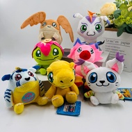 Digimon 12cm Plush Pendant Set - Agumon Gabumon Patamon Diromon, Cute Stuffed Toy Keychain Collectio