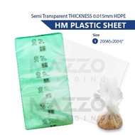 HM Plastic Sheet (Thickness 0.015mm) [ Semi Transparent ] 18x18" / 20x20"