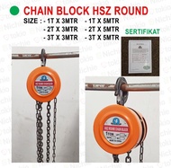 katrol 1ton x 3mter Kerekan  HSZ Chain Block Takel 1 ton 3 mter