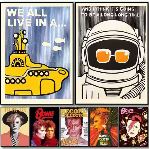 Star D-David B-Bowie Poster Self-adhesive stickers are suitable for any wall surface waterproof mois