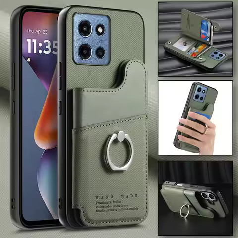 Wallet Magnet Leather RFID Card Case for Motorola Moto G86 Power G56 G66J G96 G75 G35 G15 G54 G84 G 