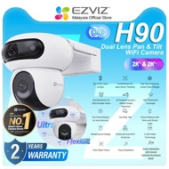 EZVIZ H90 DUAL LENS 2K+ + 2K+ Full Color Night Vision Outdoor Alarm With Flood Light Waterproof AI D