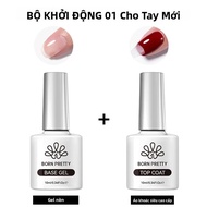 SINH XINH XINH 10Ml Gel Bộ Sơn Móng Tay Ngâm Tắt UV LED & Top Coat Matte Nail Prep Primer Làm Móng C